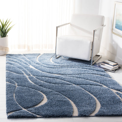 SAFAVIEH Florida Shag Staka Abstract Waves 1.2-inch Area Rug