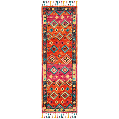 SAFAVIEH Handmade Aspen Hysnie Eclectic Orange/Fuchsia Wool Rug