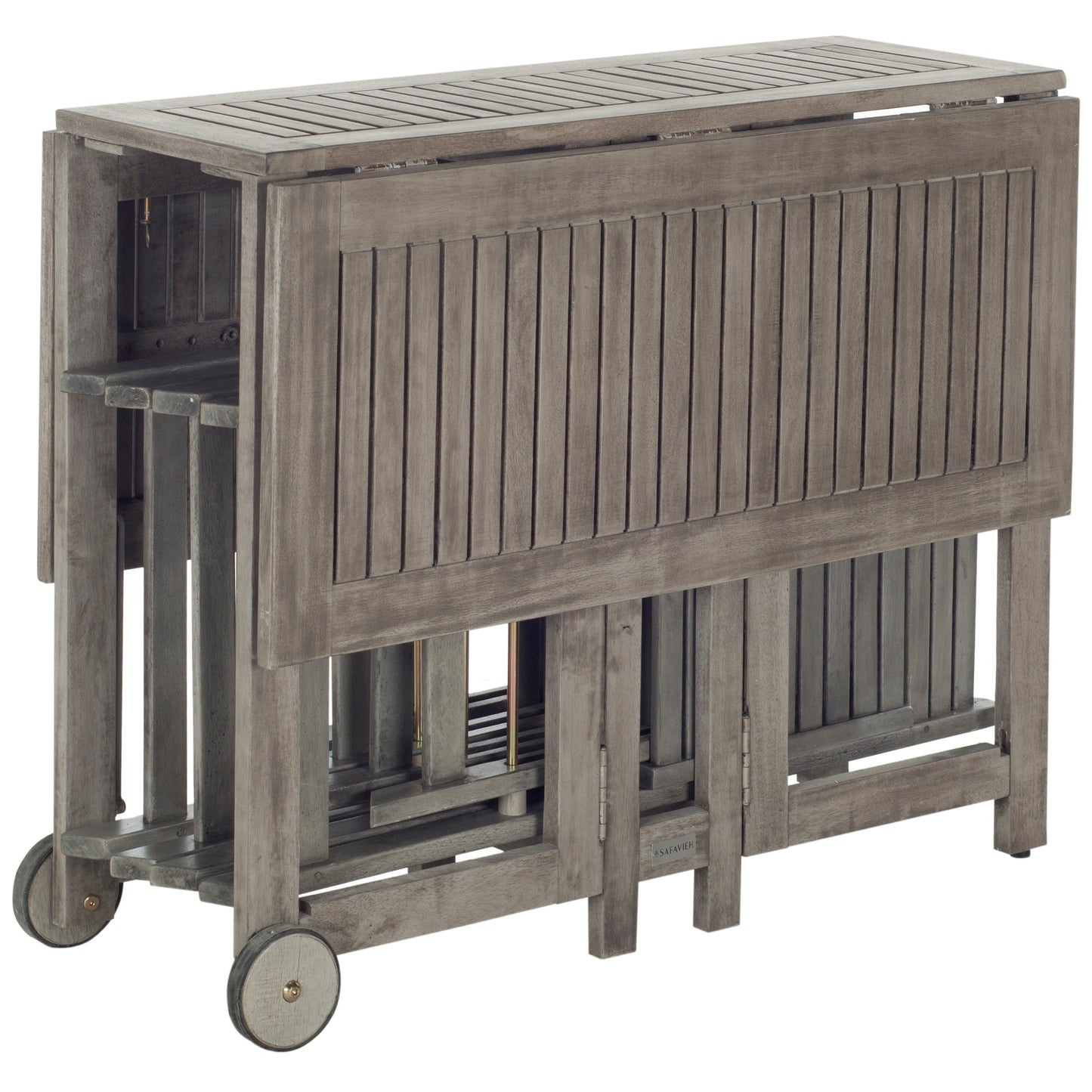 SAFAVIEH Outdoor Brandy 5-Piece Outdoor Dining Table Set - 43Wx35Dx29H