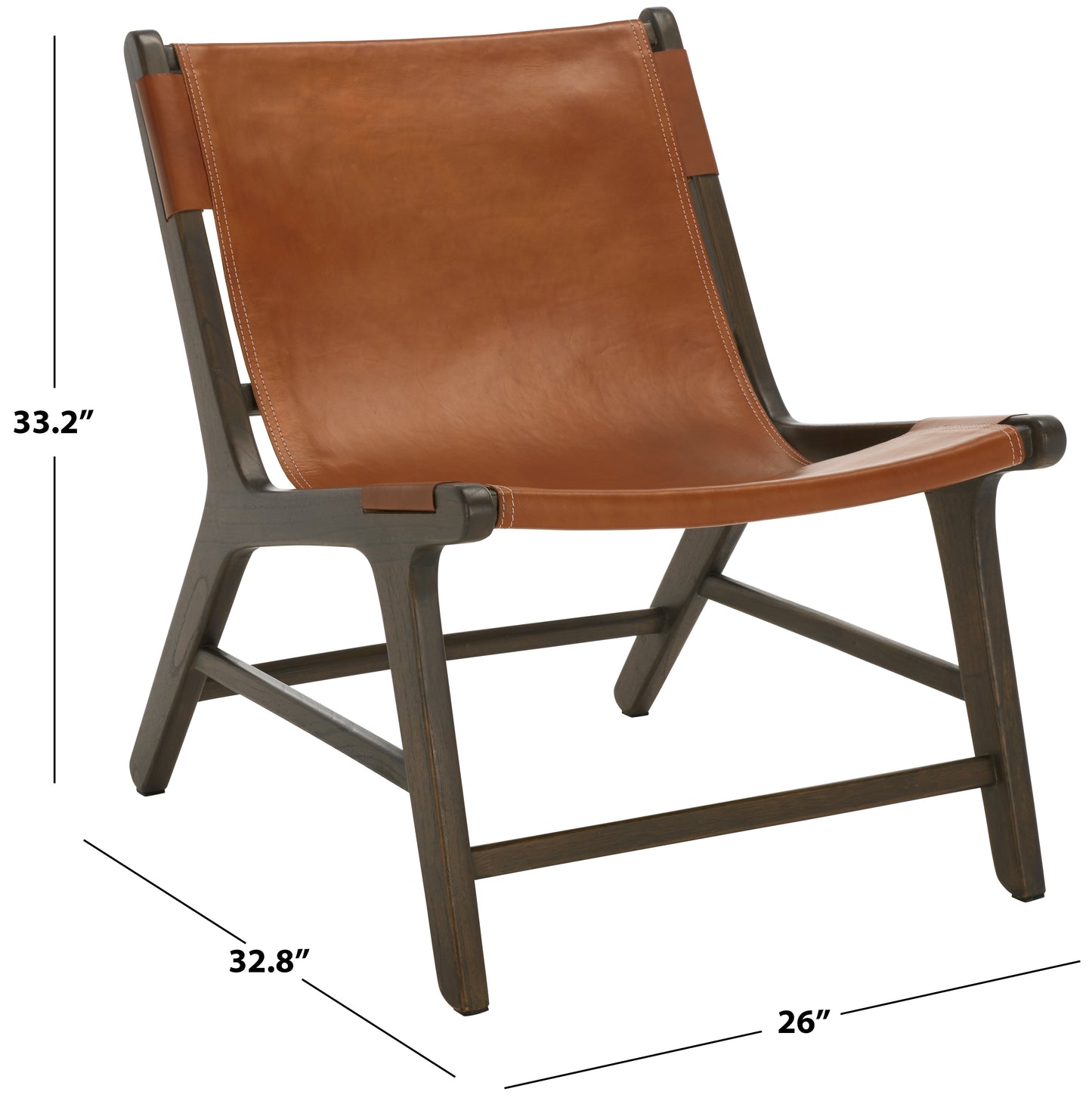Alanarose Leather Accent Chair | Safavieh Couture – SFV1903