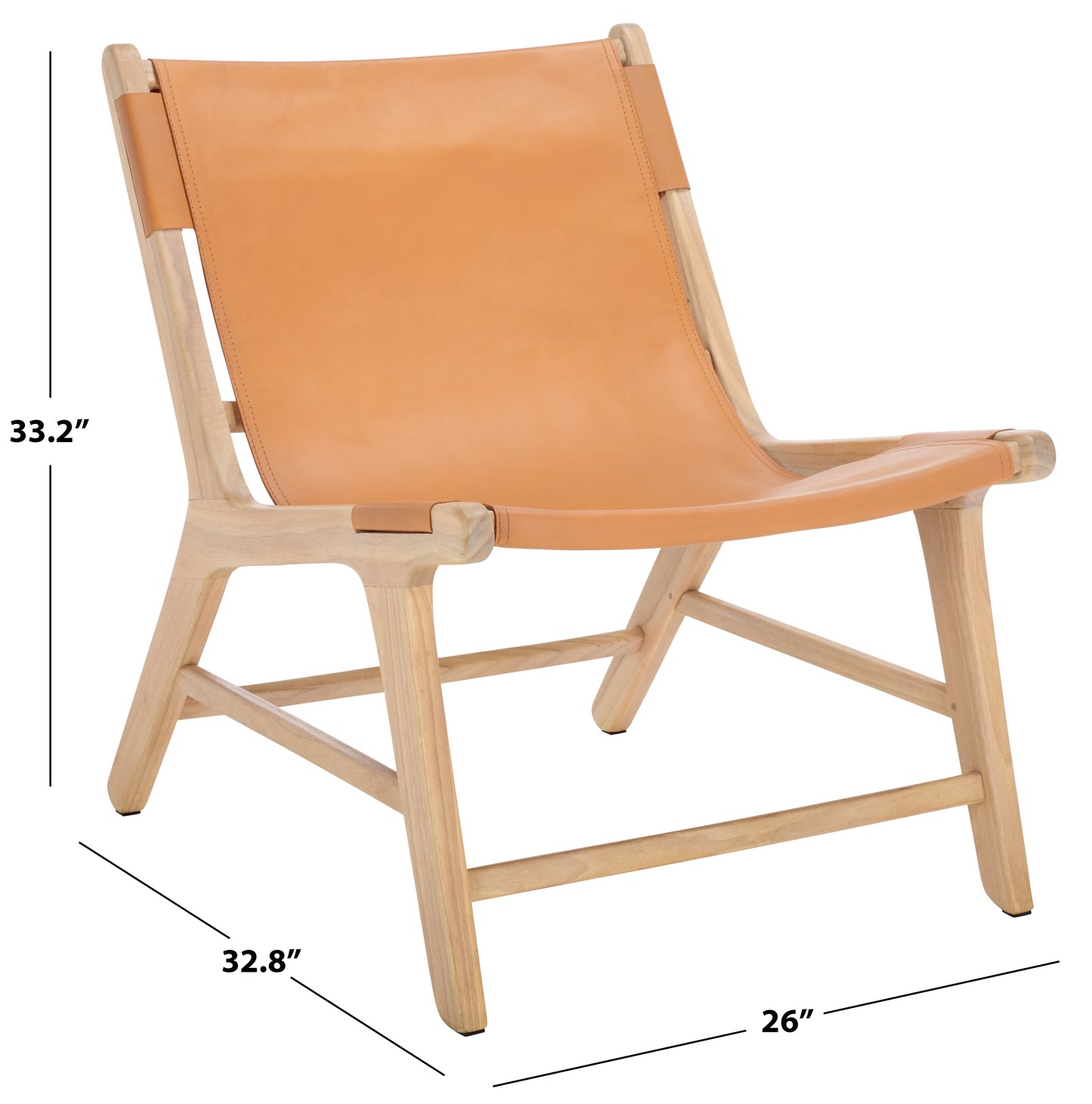 Alanarose Leather Accent Chair | Safavieh Couture – SFV1903