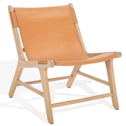 Alanarose Leather Accent Chair | Safavieh Couture – SFV1903