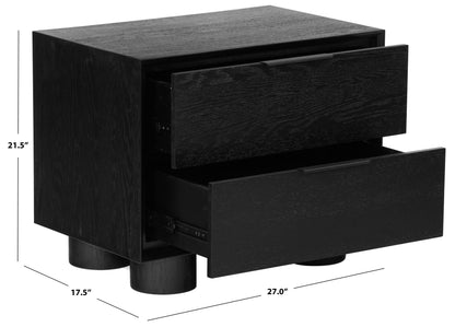 Addyson Wood 2 Drawer Nightstand | Safavieh Couture – SFV2170