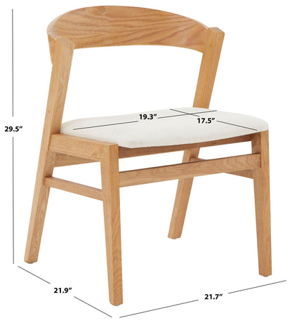 Abigayle Wood And Boucle Dining Chair | Safavieh Couture – SFV5094