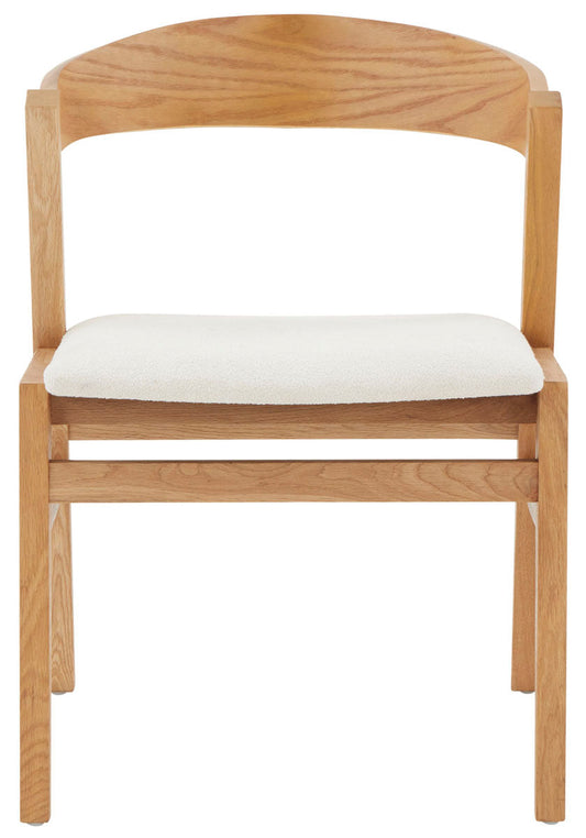 Abigayle Wood And Boucle Dining Chair | Safavieh Couture – SFV5094