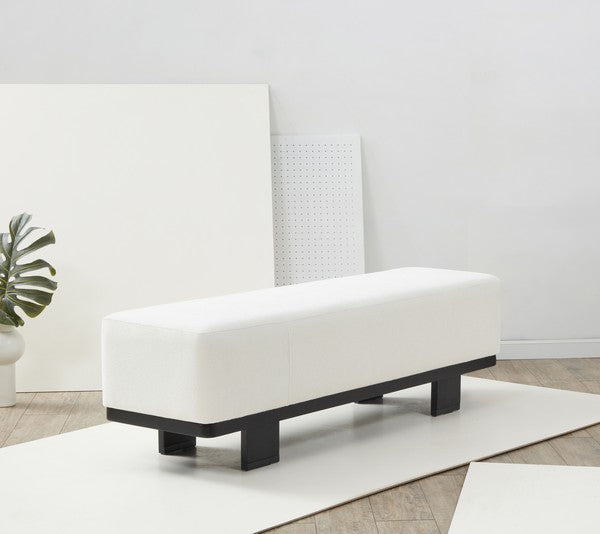 Abrianna Wood Base Bench | Safavieh Couture – SFV5115