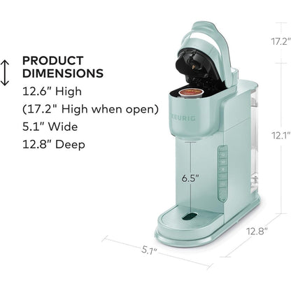 Single Serve K-Cup Coffee Maker, 3 Brew Sizes, Strong Brew, 42oz Reservoir, Mint