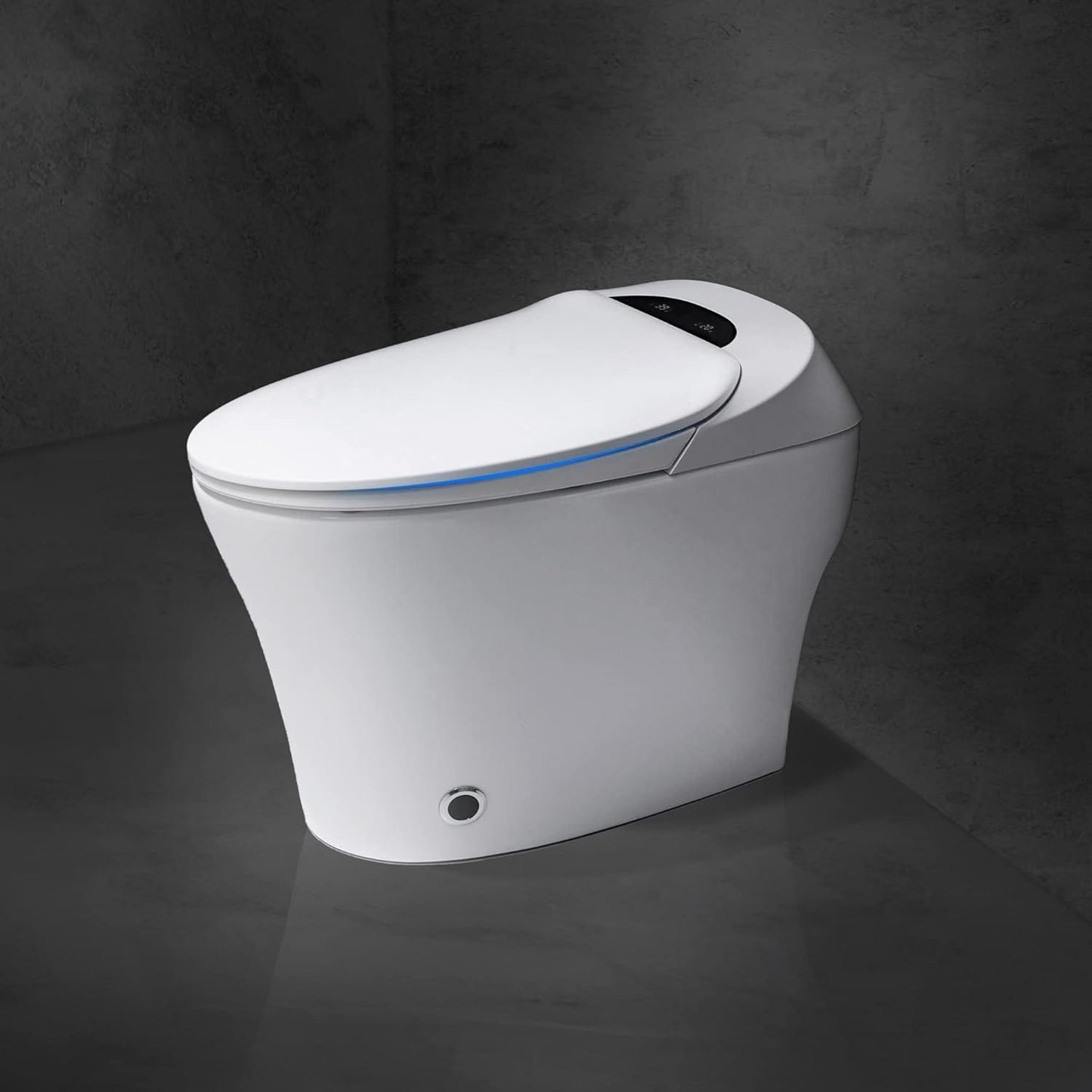 Smart Toilet, One Piece Bidet Toilet for Bathrooms,Modern Elongated Toilet with Warm Water,Dual Auto Flush,Foot Sensor Operation