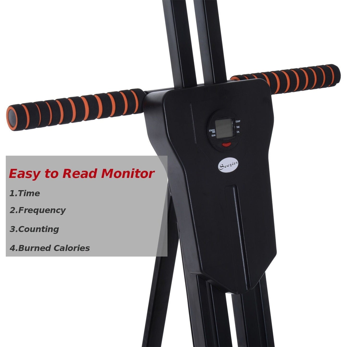 Soozier Steel Vertical Stair Climber Exercise Machine - 28L x 26W x 82H