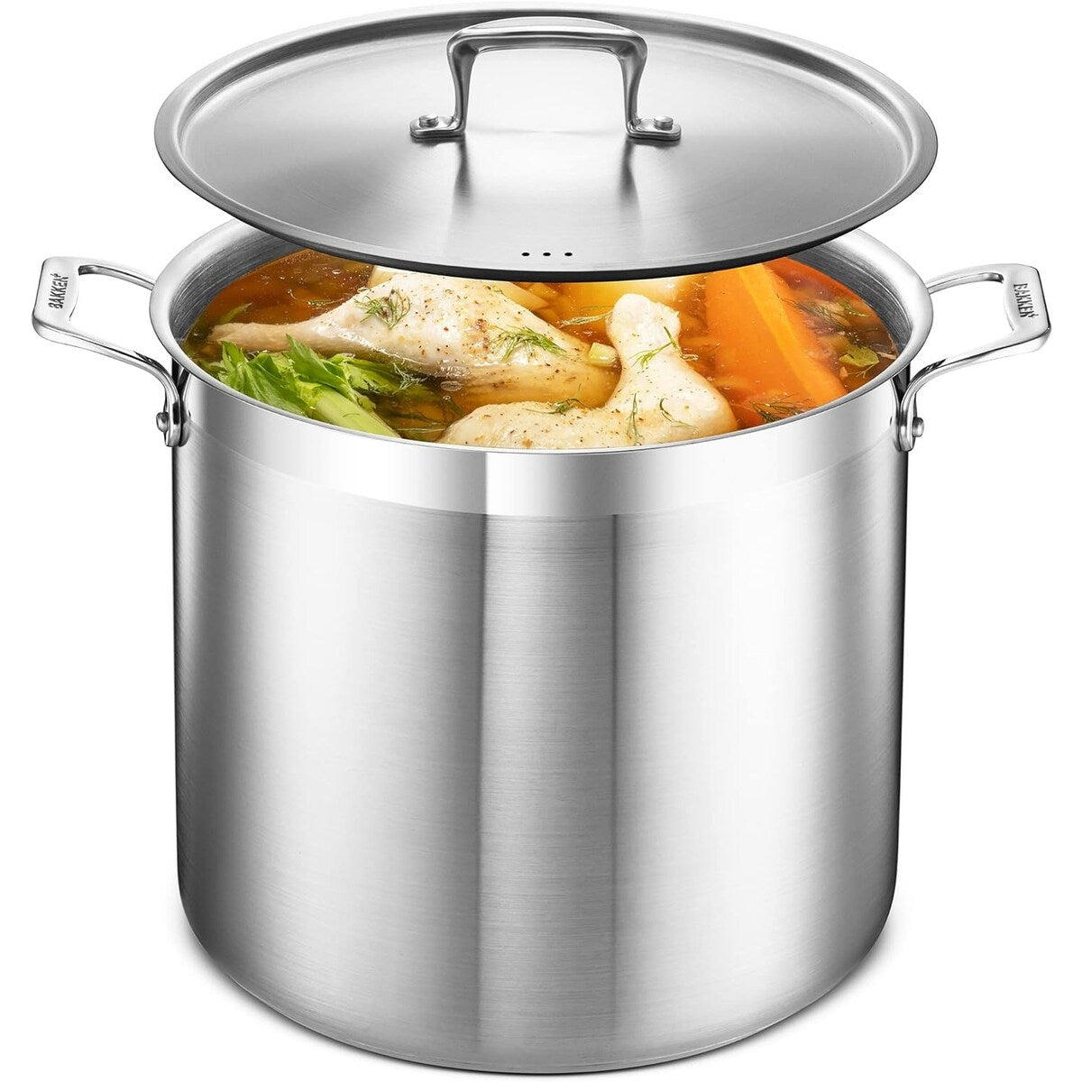 Stockpot - Brushed Stainless Steel - Heavy Duty Induction Pot