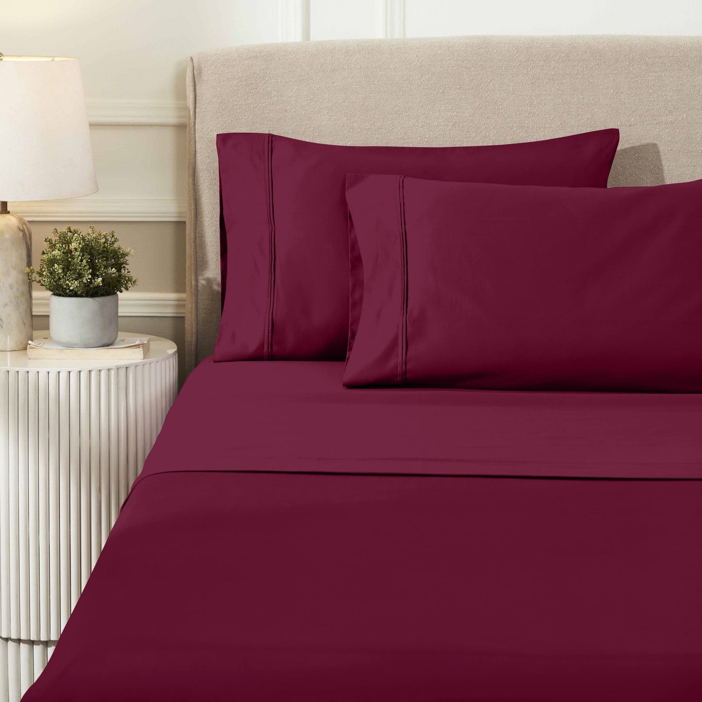Superior Egyptian Cotton 1200 Thread Count Eco-Friendly Solid Sheet Set