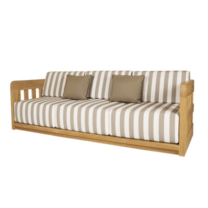 Adelaide Outdoor Sofa Brown Stripe | Moe's Furniture - TA-1001-21