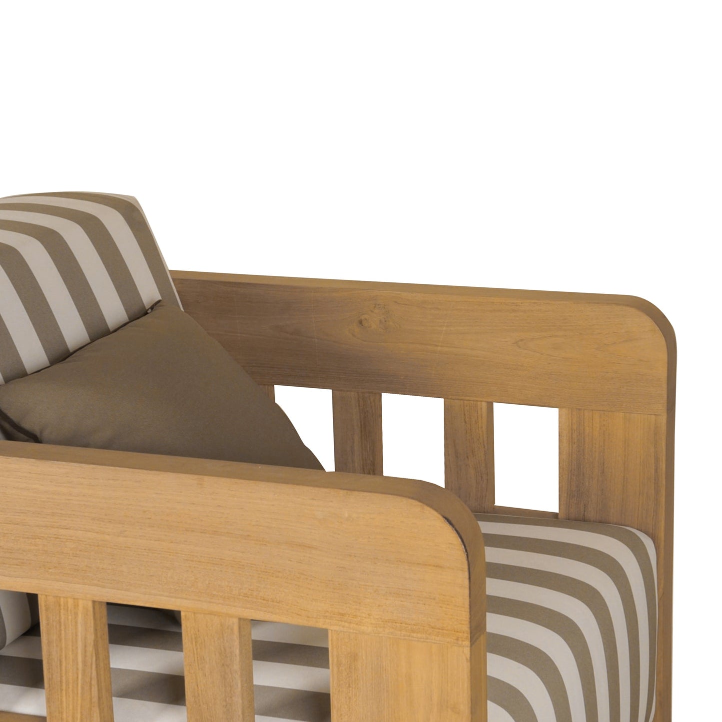 Adelaide Outdoor Accent Chair Brown Stripe | Moe's Furniture - TA-1011-21