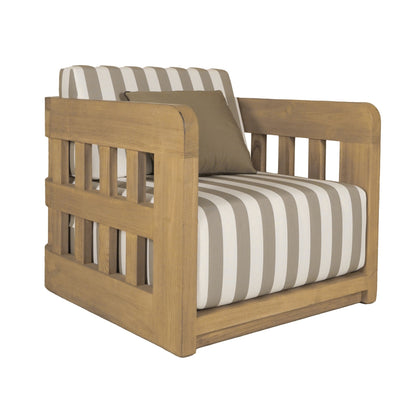 Adelaide Outdoor Accent Chair Brown Stripe | Moe's Furniture - TA-1011-21