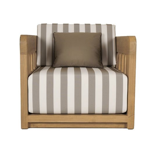 Adelaide Outdoor Accent Chair Brown Stripe | Moe's Furniture - TA-1011-21