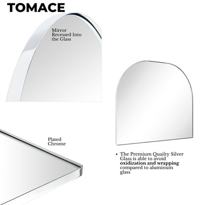 TEHOME Dezerae Large Arch Mirror for Mantel, 40'' W x 32'' H