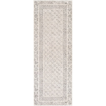 Livabliss Tiffany Grey Bohemian Border Area Rug