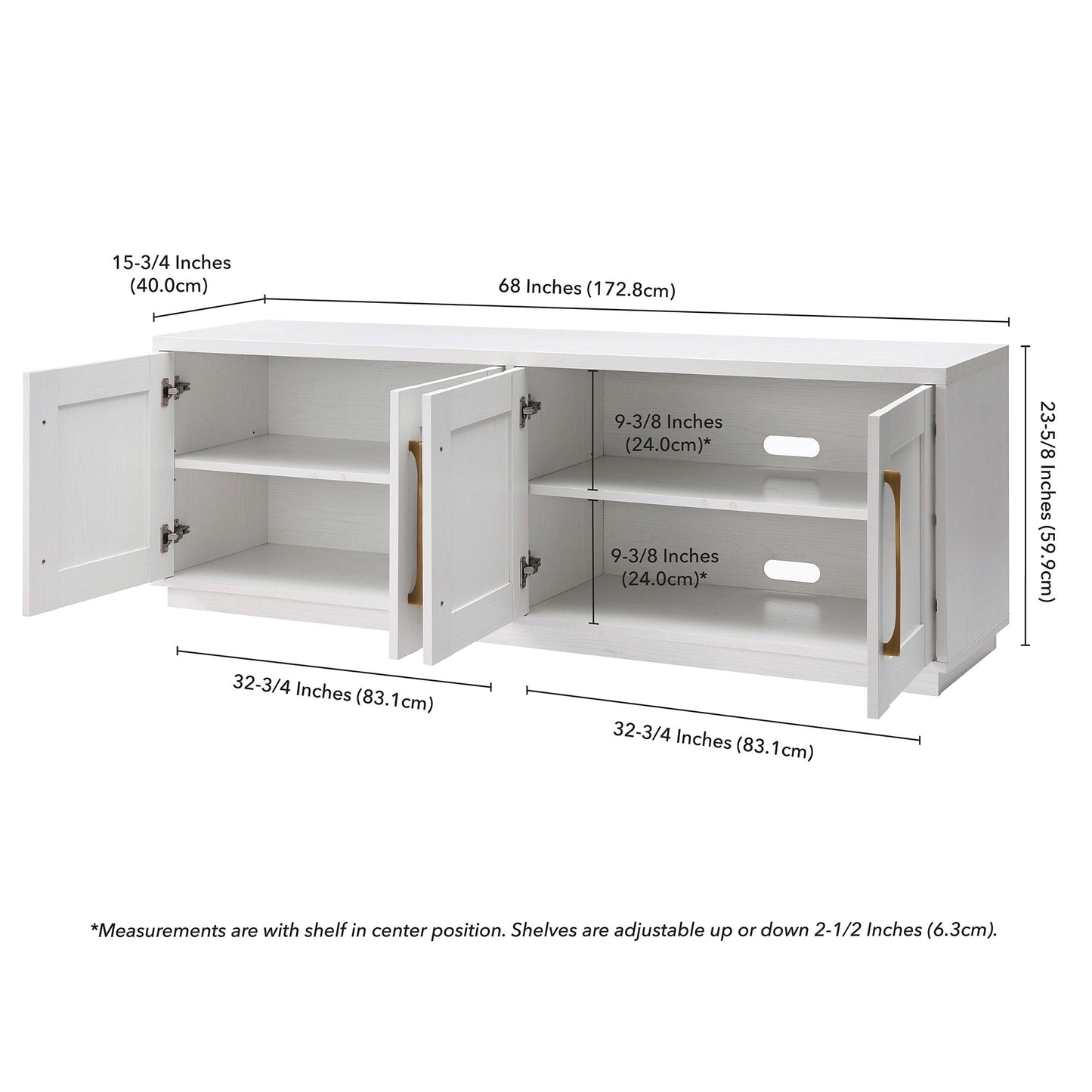 Tillman Rectangular TV Stand for TV's up to 75