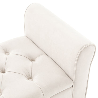 Upholstered Storage Bench Arm Bench Entryway Bench with Tufted Flip Top 50.4 Inches