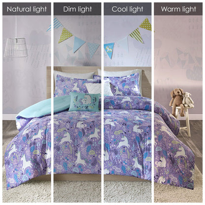 Intelligent Design Kids Ella Unicorn Cotton Comforter Set