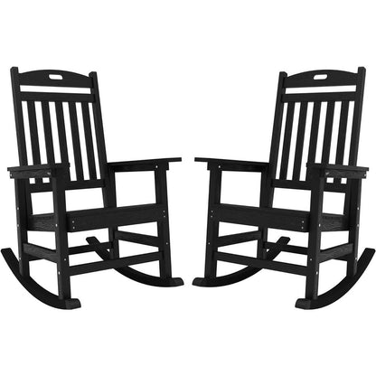WINSOON All Weather Outdoor Rocking Chair, Set of 2