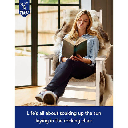 WINSOON All Weather Outdoor Rocking Chair, Set of 2