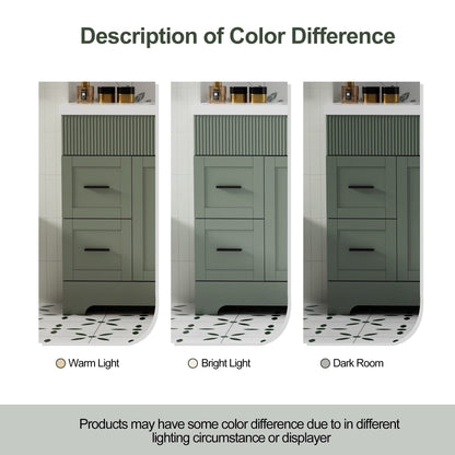 Wavy Line 30/36/48 Bathroom Vanity Set with Sink & Faucet