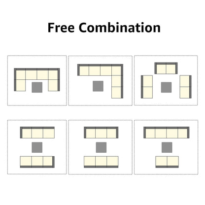 Wicker/ Steel 7-piece Outdoor Cushioned Sectional Sofa Set