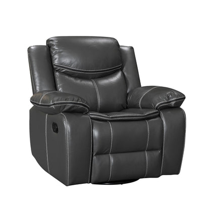 Wide Seat Durable Leather Massage and Heat Recliner