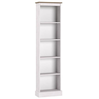 Wood Bookcase Tall Narrow Corona Collection | Furniture Dash