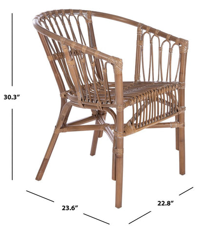 Adriana Rattan Accent Chair (Set of 2) | Safavieh - ACH6505