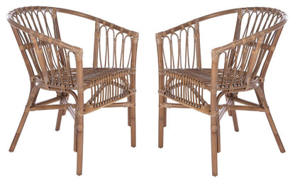 Adriana Rattan Accent Chair (Set of 2) | Safavieh - ACH6505