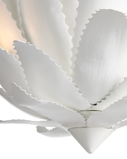 Agave White Chandelier | Currey & Co - 9000-1263