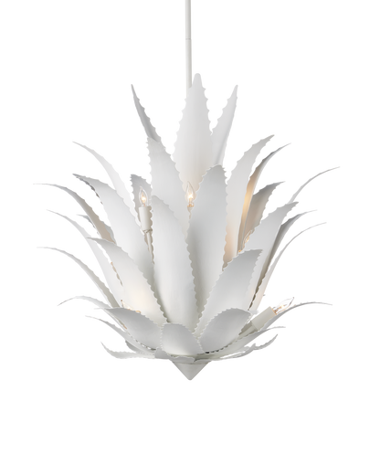 Agave White Chandelier | Currey & Co - 9000-1263