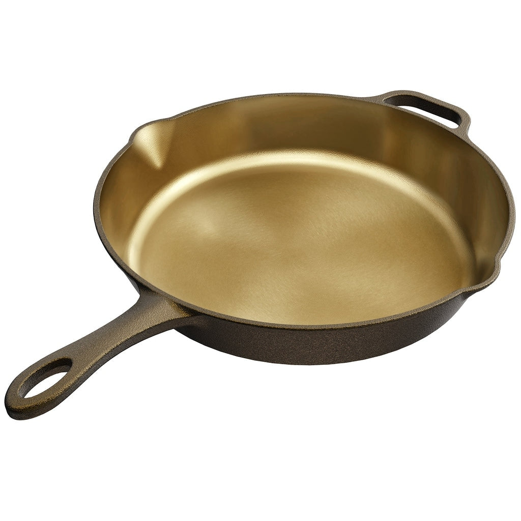 iLiving Seasoned Modern Heirloom Mirror Polished Cast Iron Skillet Pan 12 (2.7/3.7L)