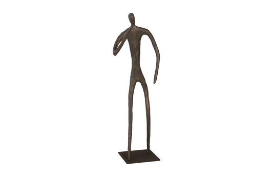 Abstract Figure On Metal Base, Bronze Finish, Elbow Bent | Phillips Collection - TH96034