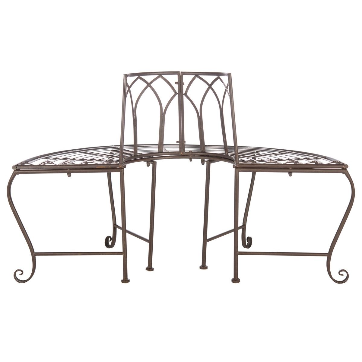 Abia Wrought Iron Outdoor Tree Bench | Safavieh - PAT5018