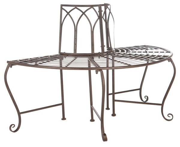 Abia Wrought Iron Outdoor Tree Bench | Safavieh - PAT5018