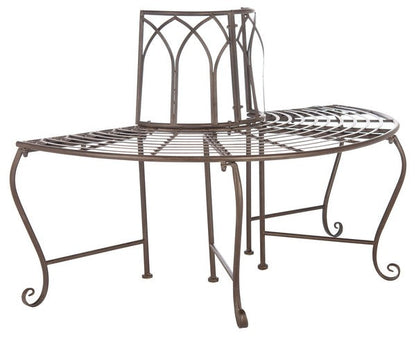 Abia Wrought Iron Outdoor Tree Bench | Safavieh - PAT5018