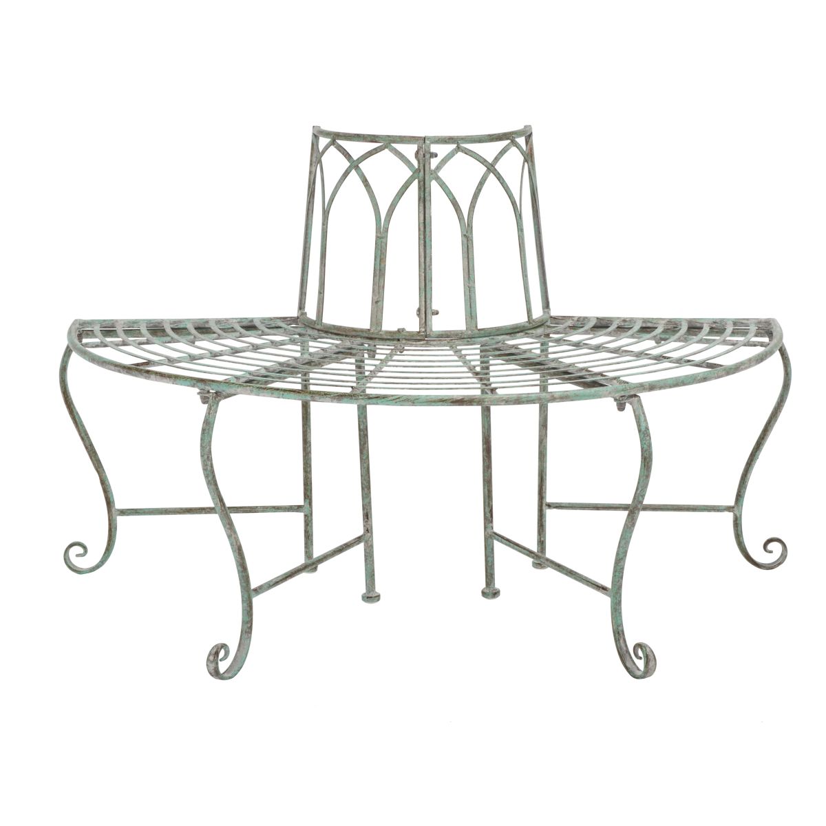 Abia Wrought Iron Outdoor Tree Bench | Safavieh - PAT5018