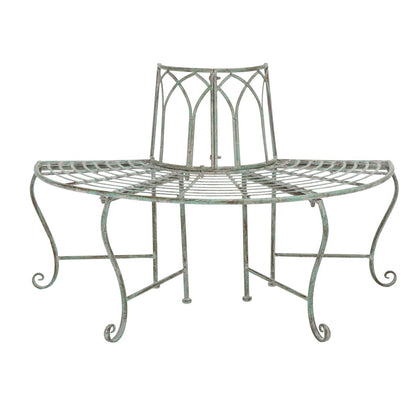 Abia Wrought Iron Outdoor Tree Bench | Safavieh - PAT5018